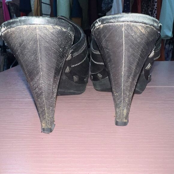 Cole Haan Tova Studded Suede Heeled Mules - Picture 5 of 10